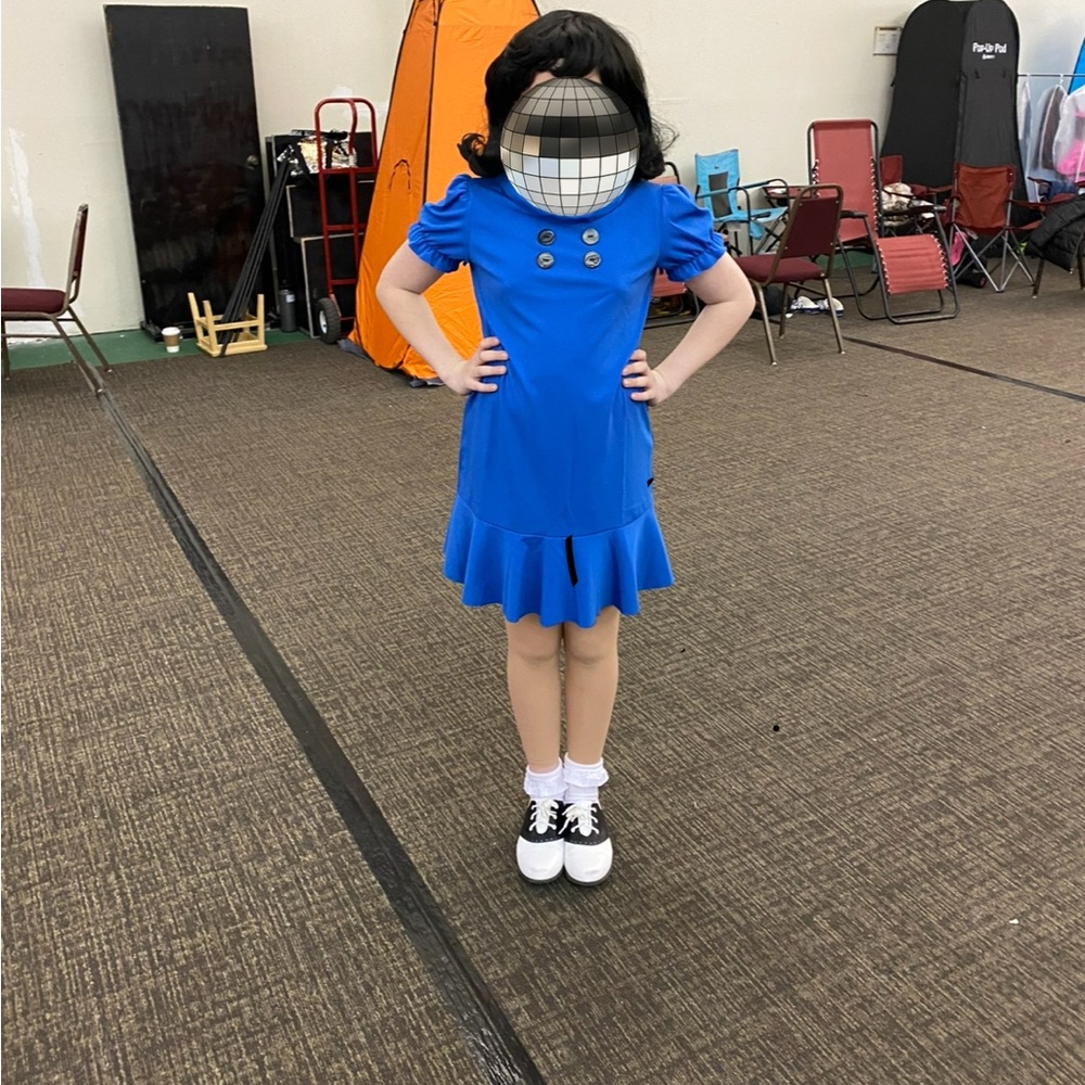 Blue Dress with Button Accents Lucy from peanuts